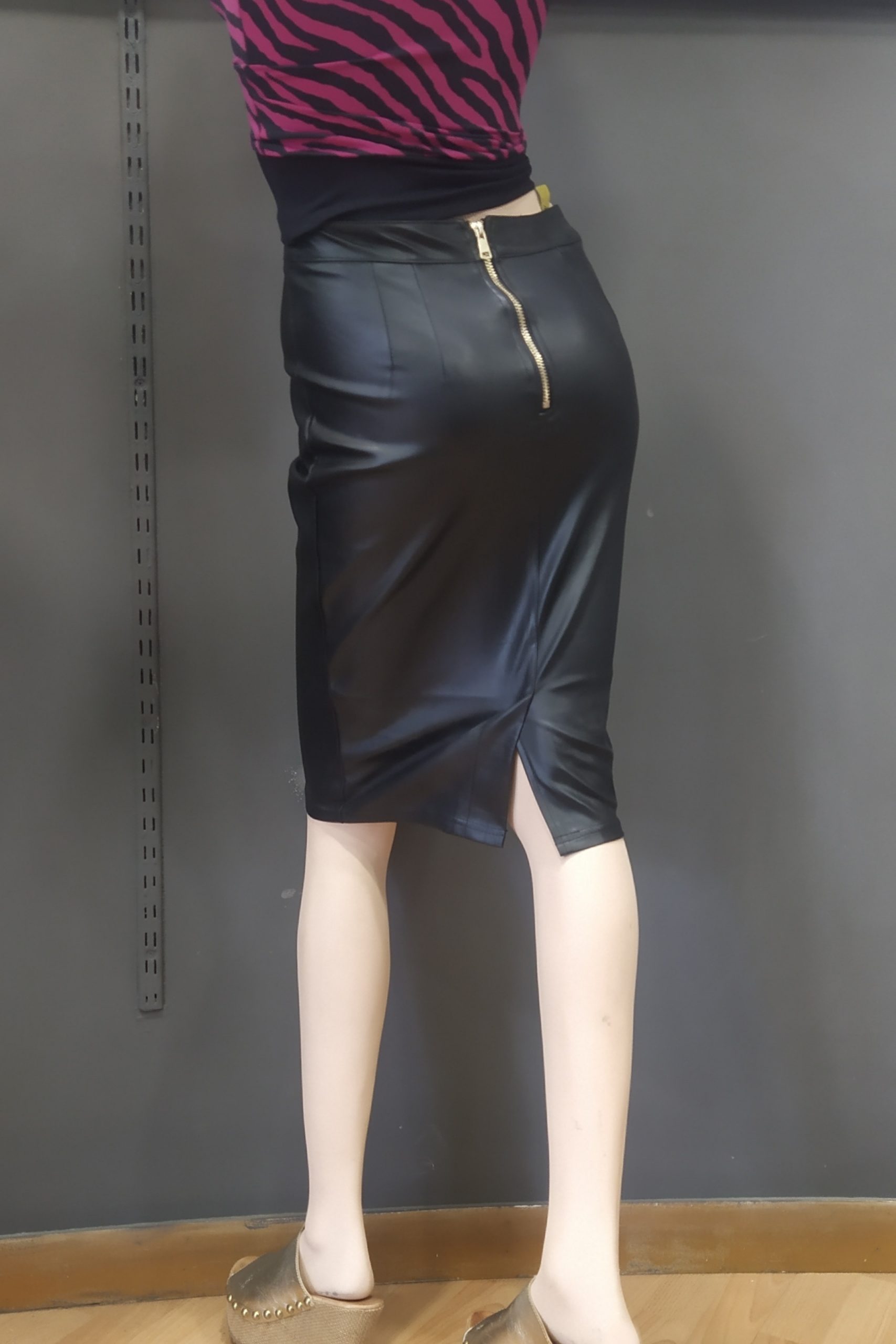 Φούστα Midi Φούστα δερματίνη