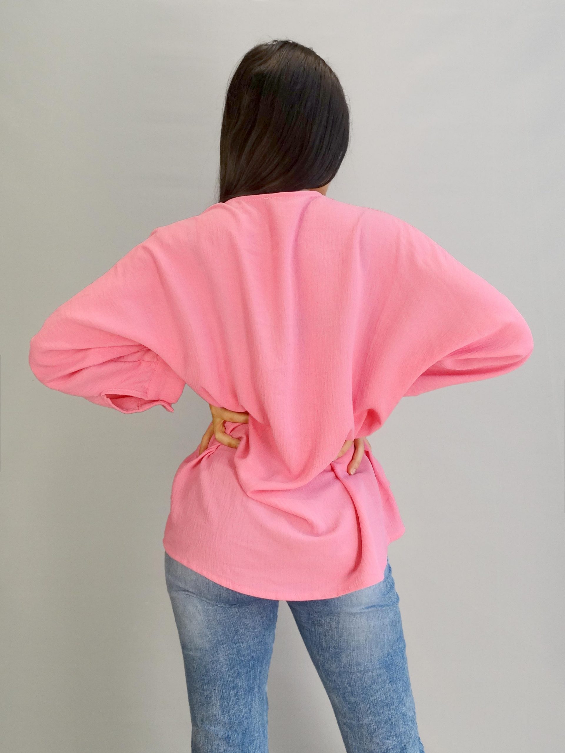 Μπλούζα Oversized V Ασύμμετρη